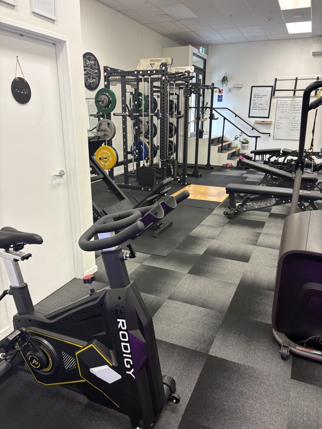 Squat racks, plates and cardio